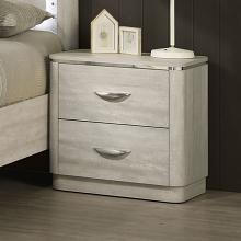 Farsund Contemporary Nightstand with Stainless Steel Finger Pulls