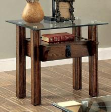 Penny Medium Weathered Oak Finish End Table