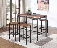 Santana 5-piece Pub Height Bar Table Set