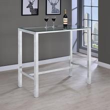 Tolbert Rectangular 47-inch Glass Top Pub Bar Table
