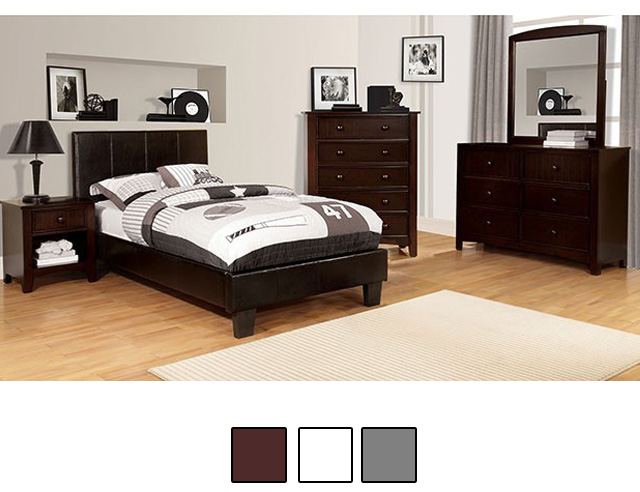 Winn Park Leatherette Fully Upholstered Platform Bed