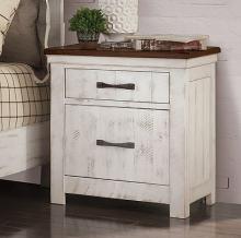 Alyson Distressed White Nightstand