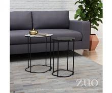 Brighton Black & White Accent Table 2 Piece Set