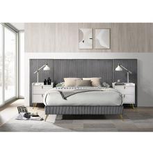 Muilee Eastern King Wall Platform Bed
