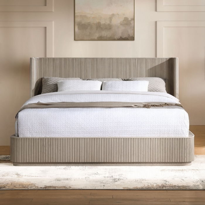 Leanna Composite Wood Light Oak Bed