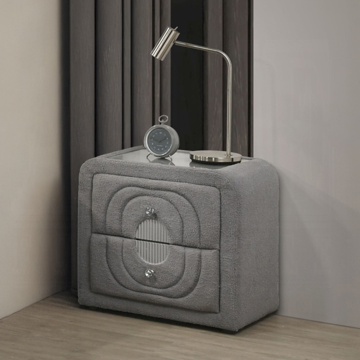 Shelyn Gray Teddy Sherpa Nightstand