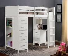 Cassidy White Twin Loft Bed