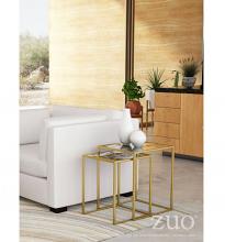 Calais Soft Brass Nesting End Tables