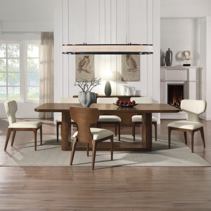 Koen Brown Oak Composite Wood Dining Table