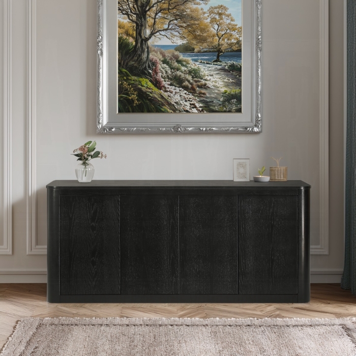 Koen Composite Wood Black Server