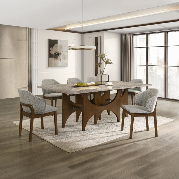 Oleia Engineered Natural Marble Top Dining Table