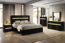 Lucida Contemporary Bed with Padded Faux Fur Headboard