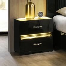 Lucida Contemporary Nightstand with Crocodile Skin Texture