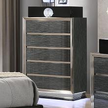 Noire Contemporary Charcoal Gray Black Chest