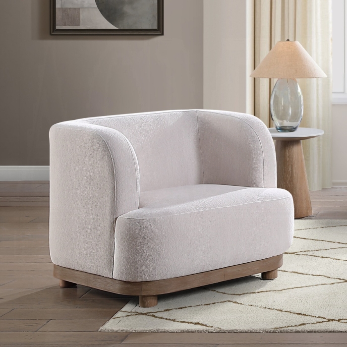 Duncan Beige Chenille Chair