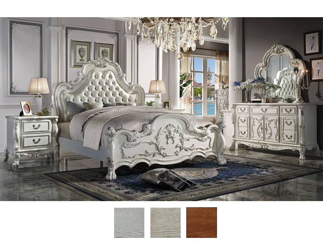 Dresden Button Tufted Traditional Victorian Style Bed