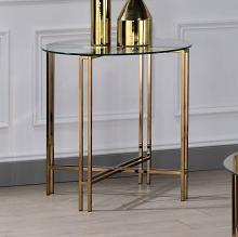 Veises Champagne Metal End Table