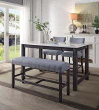Yelena Rectangular Counter Height Table with Marble Top